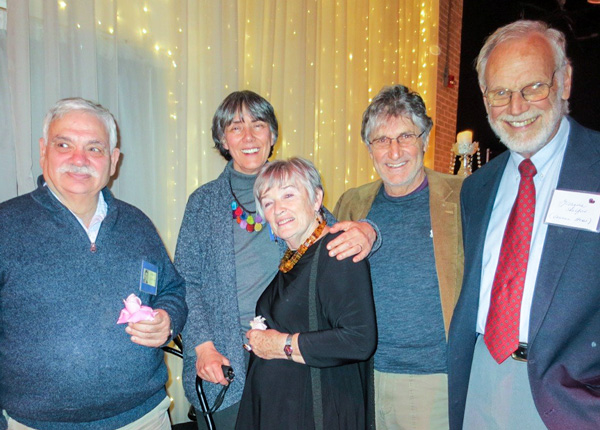 Albert Saltiel, Veronica Hess Shelford, Ann Peacock Dynevor, Percy Zelnick, and Graeme Shelford